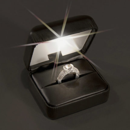 Leatherette Lighted Ring Box