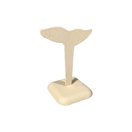 Beige Leatherette Whale Tail Display #61009