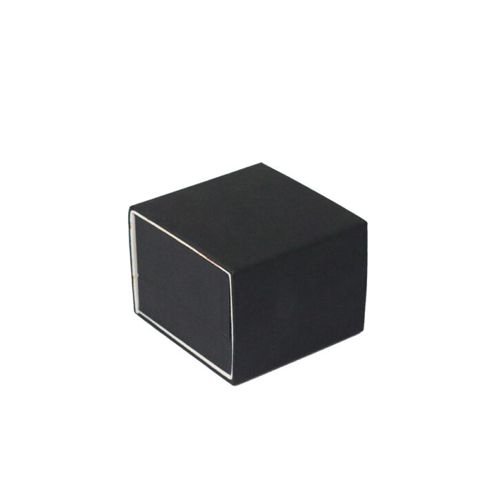 Black Malibu Small Earring/Pendant Box with Deluxe Fabric Lined Sleeve - Image 4
